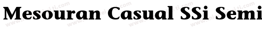 Mesouran Casual SSi Semi Bold Italic字体转换